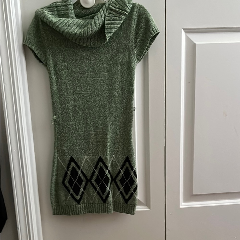 Sweater Project Olive Cowl Neck Sweater Dress